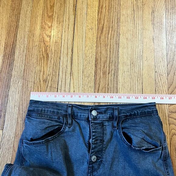 Levis Jeans Womens 30 Fadded Black Mile High Cropped Wide Leg Pants - Picture 8 of 11